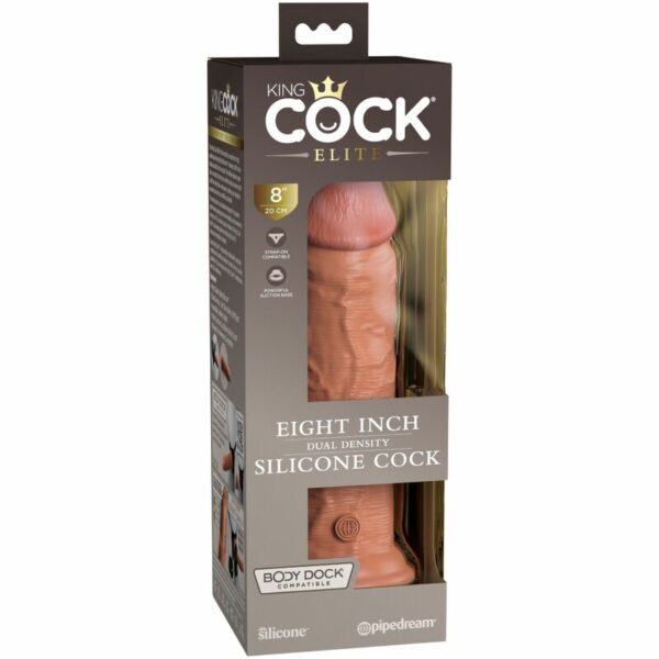 KING COCK ELITE - DILDO DE SILICONE REALISTA 20,3 CM CANDY - Image 5