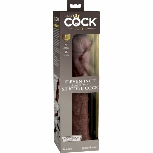 KING COCK ELITE - DILDO DE SILICONE REALISTA 28 CM MARROM - Image 5