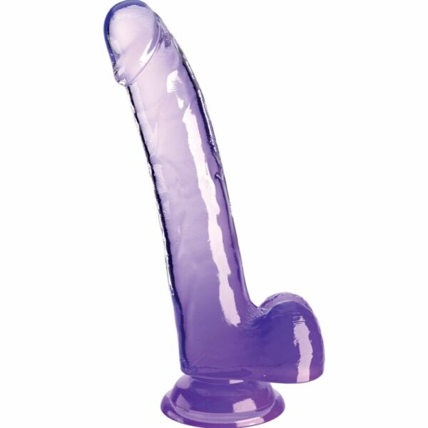 KING COCK CLEAR - DILDO COM TESTÍCULOS 20,3 CM ROXO