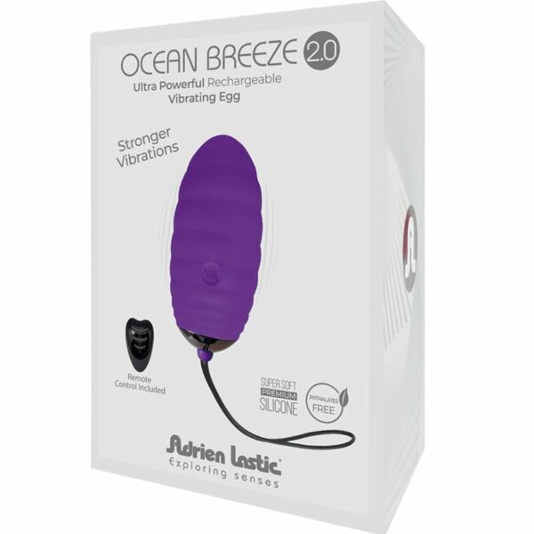 ADRIEN LASTIC - OCEAN BREEZE 2.0 OVO VIBRANTE RECARREGÁVEL CONTROLE REMOTO VIOLETA - Image 4