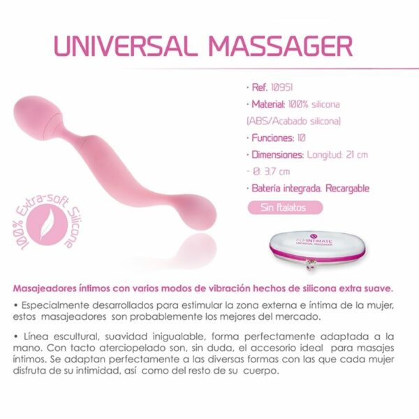 FEMINTIMATE - MASSAGADOR UNIVERSAL VIBRADOR DE SILICONE ROSA - Image 4