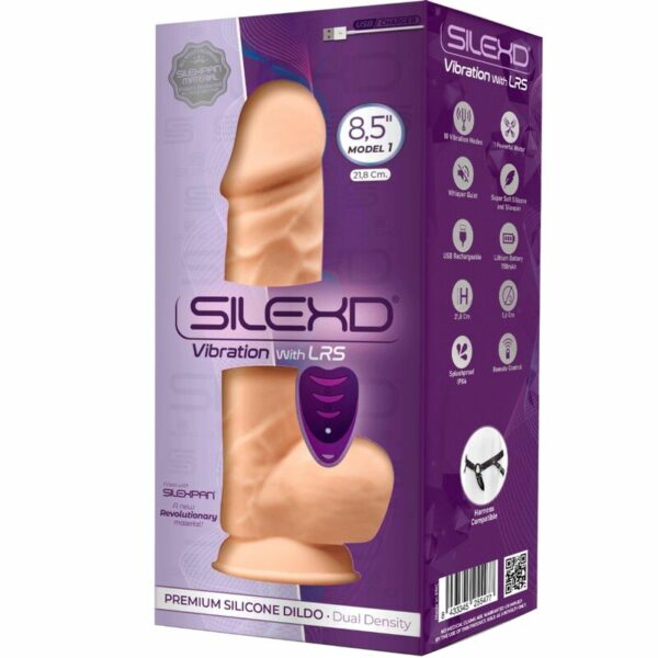 SILEXD - MODELO 1 VIBRADOR DE PÊNIS REALÍSTICO SILICONE PREMIUM SILEXPAN CONTROLE REMOTO 21,8 CM - Image 3