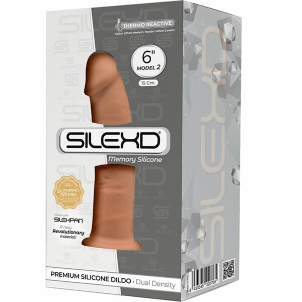 SILEXD - MODELO 2 PÊNIS REALÍSTICO PREMIUM SILEXPAN SILICONE CARAMELO 15 CM - Image 3