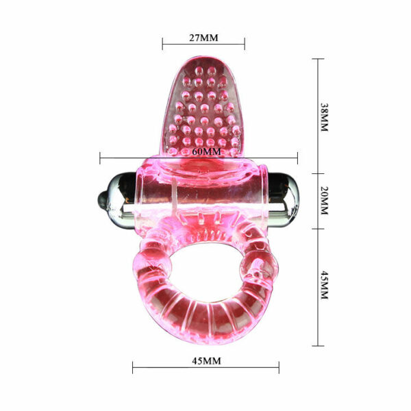 SWEET ABS 10 RITMOS RING ANILLO PENE VIBRADOR ROSA - Image 4