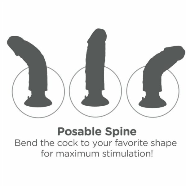 KING COCK 17,78 CM VIBRATING COCK CARNE - Image 6