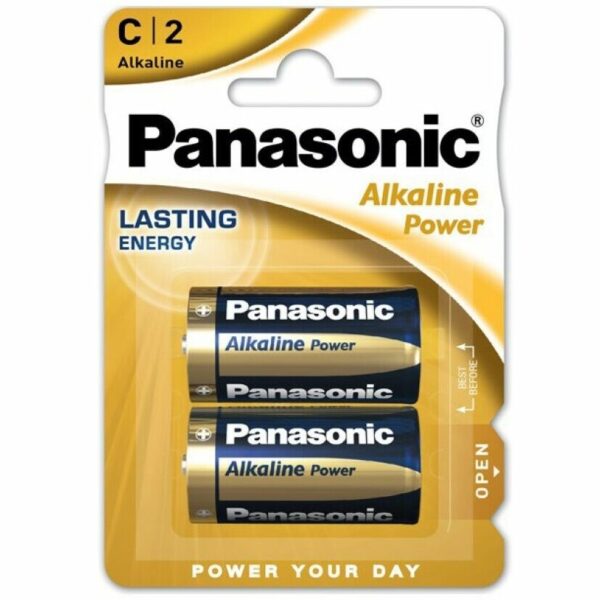 PANASONIC BRONZE BATTERY C LR14 2 UNIDADES