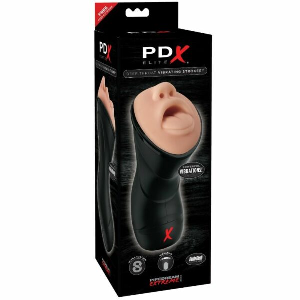 PDX ELITE DEEP THROAT VIBRATING STROKER - Image 3