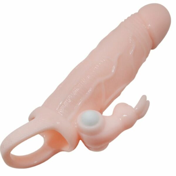 BRAVE MAN FUNDA PENE CON RABBIT VIBRADOR 16.5 CM NATURAL - Image 4