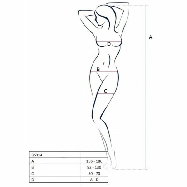 PASSION WOMAN BS014 BODYSTOCKING WHITE ONE SIZE - Image 2