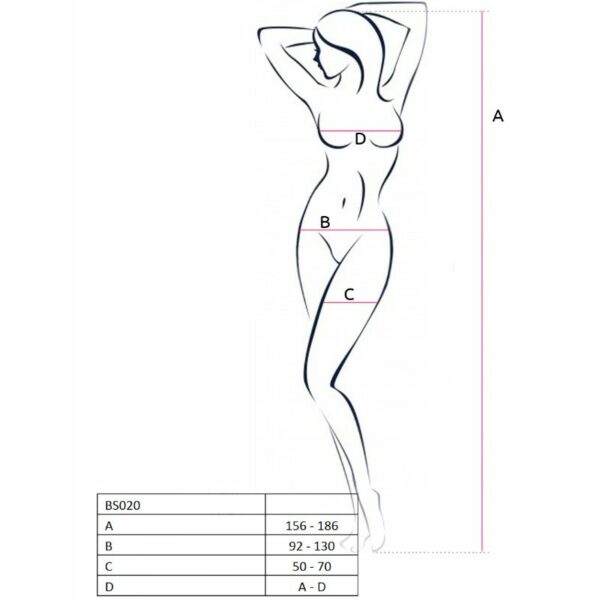 PASSION WOMAN BS020 BODYSTOCKING WHITE ONE SIZE - Image 2