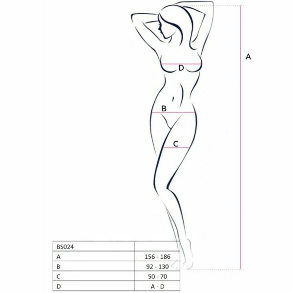 PASSION WOMAN BS024 BODYSTOCKING WHITE ONE SIZE - Image 2