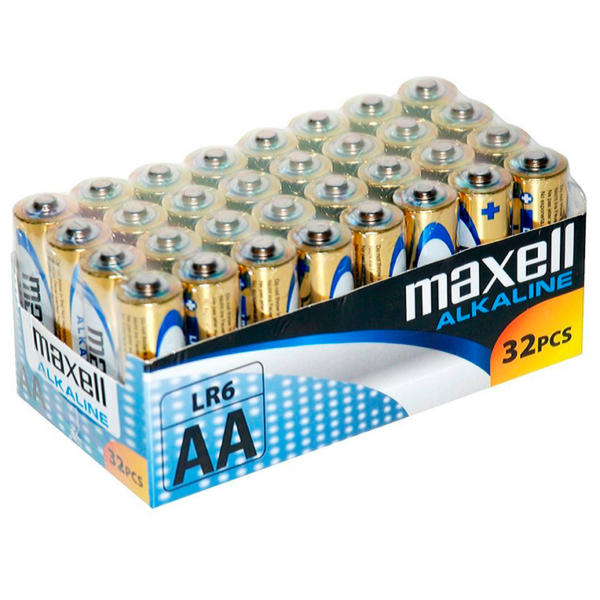 BATERIA MAXELL ALCALINA AA LR6 PACK * 32 UDS