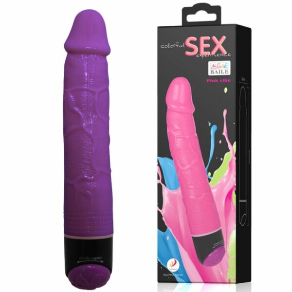 COLORFUL SEX VIBRADOR REALISTICO LILA 23 CM - Image 2