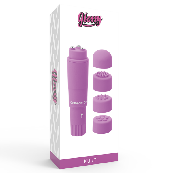 GLOSSY - MASSAGER DE BOLSO KURT ROXO - Image 4