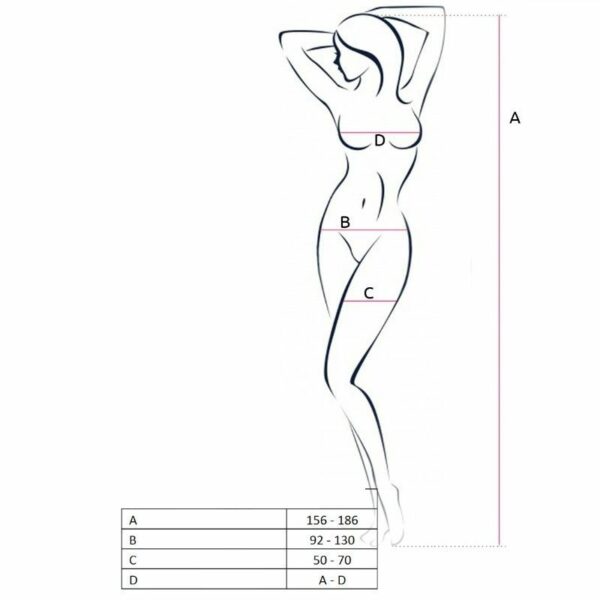 PASSION WOMAN BS047 BODYSTOCKING - WHITE ONE SIZE - Image 2