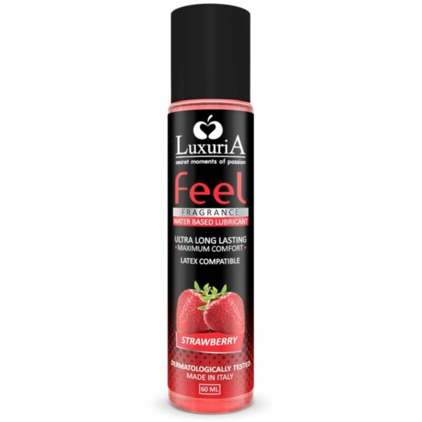 LUXURIA FEEL MORANGO LUBRIFICANTE À BASE DE ÁGUA 60 ML