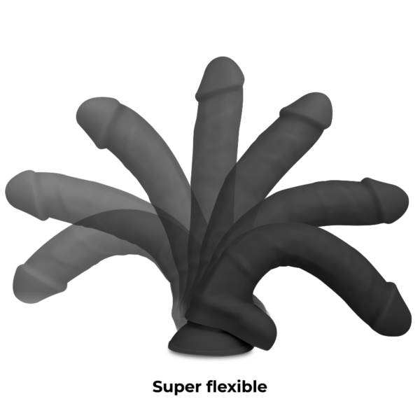 COCK MILLER DENSIDADE DE SILICONE COCKSIL ARTICULÁVEL PRETO 13CM - Image 2