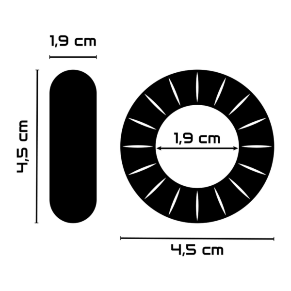 POWERING- ANEL PARA PÊNIS SUPER FLEXÍVEL E RESISTENTE 4,5CM PR07 PRETO - Image 4