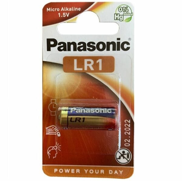 BATERIA ALCALINA PANASÔNICA LR1 1.5V BLISTER 1 UNIDADE