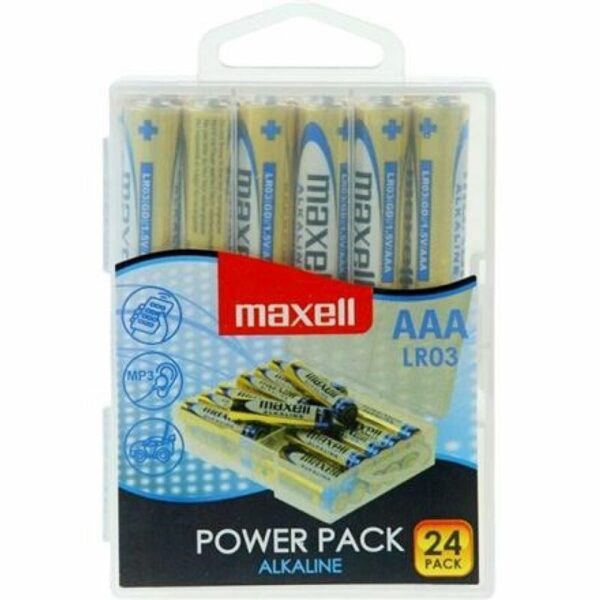 MAXELL PILA ALCALINA AAA LR03 PACK*24 PILAS