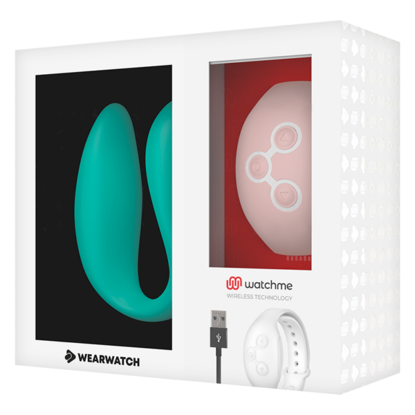 WEARWATCH - VIBRADOR DE TECNOLOGIA DUAL WATCHME ÁGUA DO MAR / ROSA - Image 4