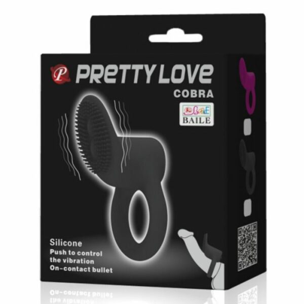 ANEL VIBRANTE PRETTY LOVE COBRA - PRETO