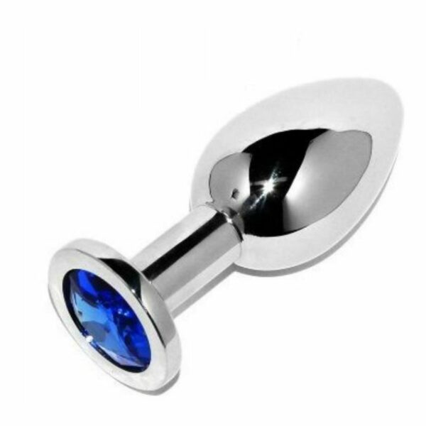 METALHARD ANAL PLUG DIAMOND BLUE PEQUENO 5,71 CM - Image 2