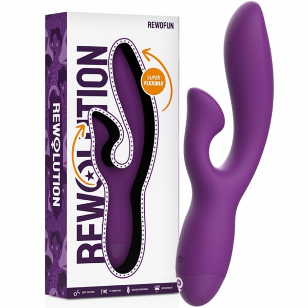 VIBRADOR FLEXÍVEL REWOLUTION REWOFUN COM COELHO - Image 3