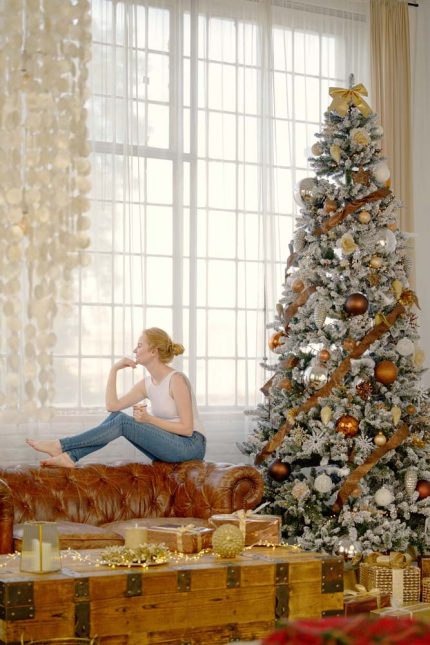 Cozy Christmas Morning Coffee Woman Portrait Commercial Use Digital Downloadable Image