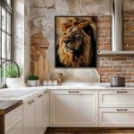 Stunning Lion Headshot: Wildlife Beauty Fine Art Poster - Image 2