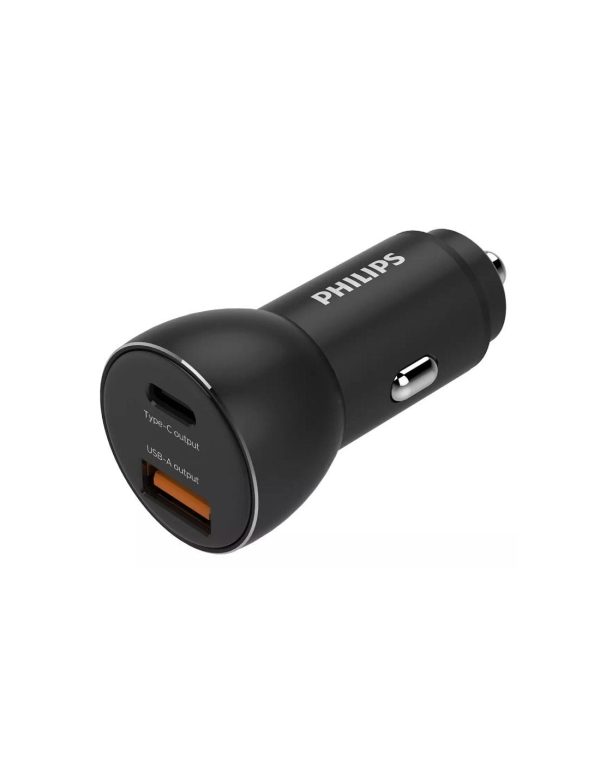CARGADOR DE COCHE PHILIPS USB + PD + CABLE TIPO C (PD) A TIPO C - Image 3