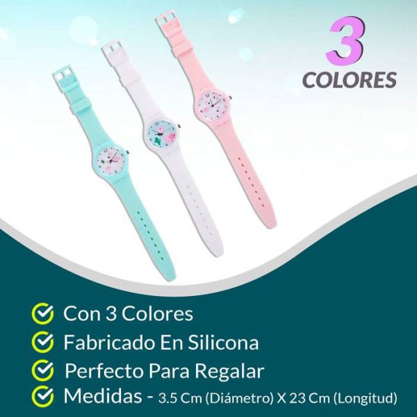 RELOJ ESFERA "FLAMENCOS" SILICONA - Image 3