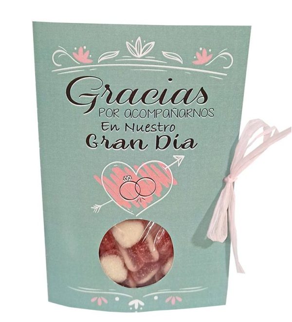 TARJETA CHUCHES GRACIAS POR ACOMPAÑARNOS 40 GR.