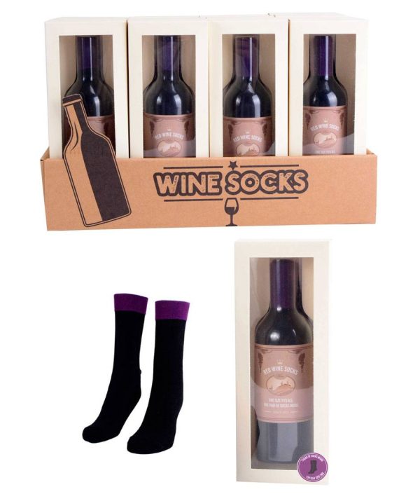 CALCETINES BOTELLA DE VINO EN ESTUCHE