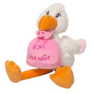 PELUCHE CIGÜEÑA "ES UN NIÑA"