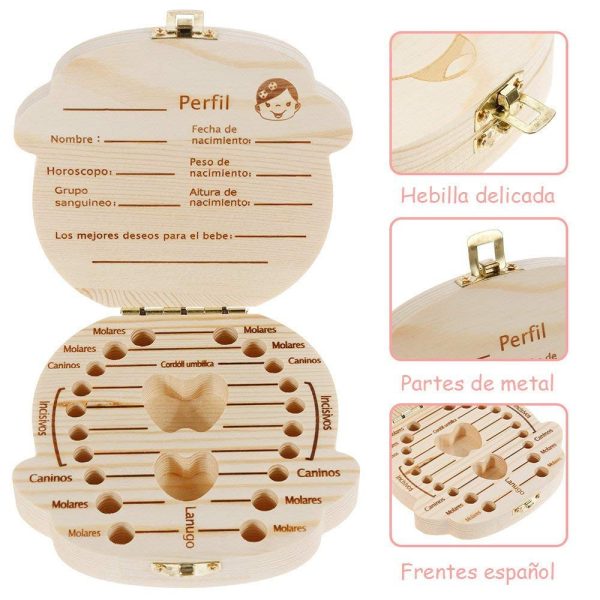 CAJITA DE MADERA PARA GUARDAR DIENTES DE LECHE - Image 3