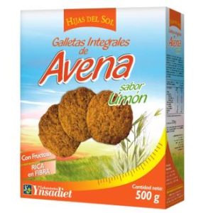 BOLACHAS DE AVENA integrais sabor limão 500gr.