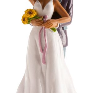 FIGURA PARA TARTA NOVIOS MORENOS 18 cm