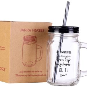JARRA CRISTAL CON TAPA Y CAÑA "GRADUACIÓN"