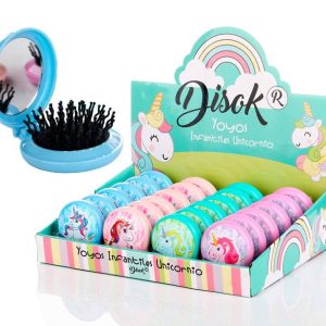 CEPILLO + ESPEJO UNICORNIO