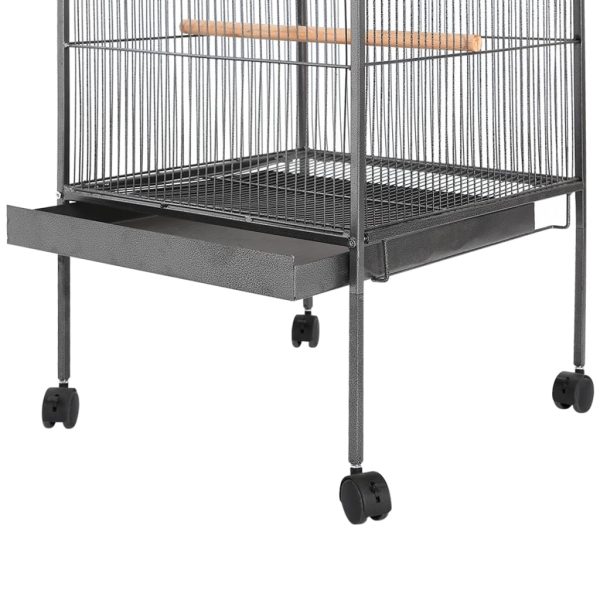 Gaiola para pássaros 54x54x146 cm aço preto - Image 2