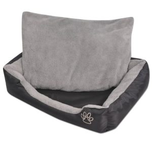 Cama para cães com almofada acolchoada tamanho XL preto