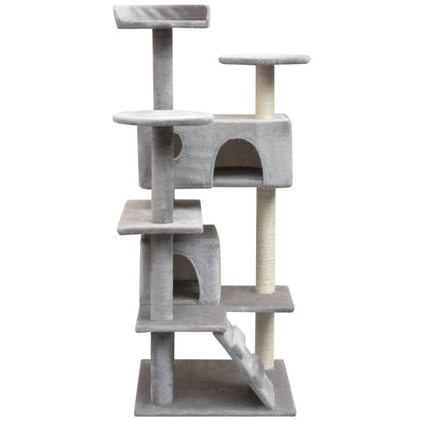 Árvore para gatos c/ postes arranhadores sisal 125 cm cinzento - Image 2