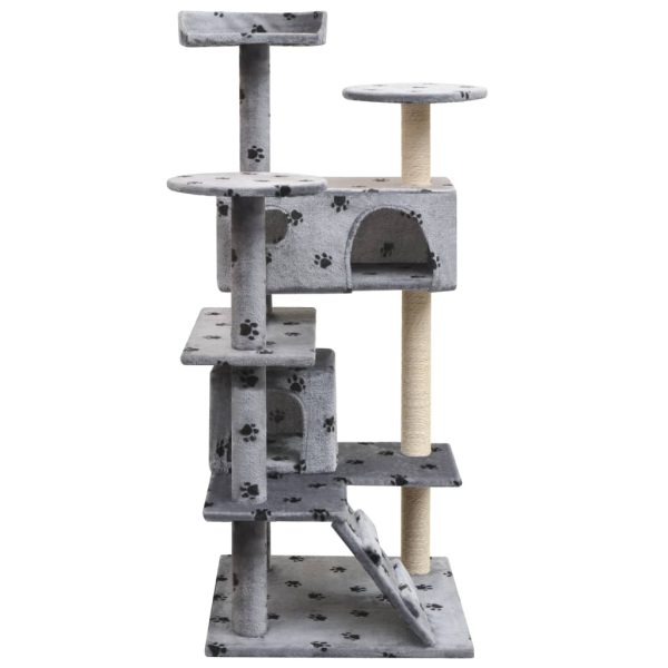 Árvore para gatos c/ postes arranhadores sisal 125 cm cinzento - Image 2
