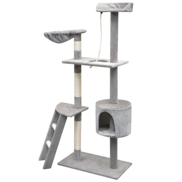Árvore para gatos c/ postes arranhadores sisal 150 cm cinzento - Image 2