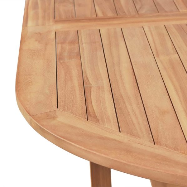 Conjunto jantar exterior c/ cadeiras dobráveis 7pcs teca maciça - Image 6
