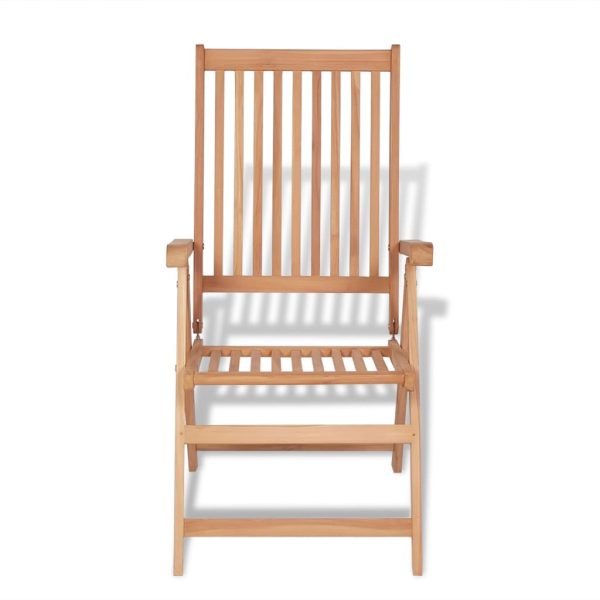 Conjunto jantar exterior c/ cadeiras dobráveis 7pcs teca maciça - Image 9