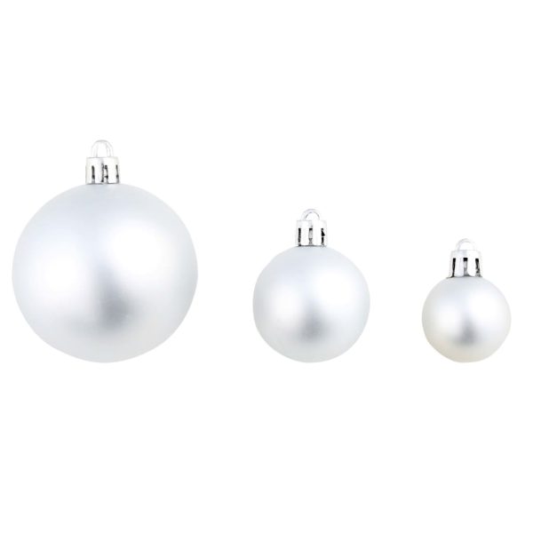 Conjunto de bolas de natal 100 pcs 3/4/6 cm prateado - Image 8