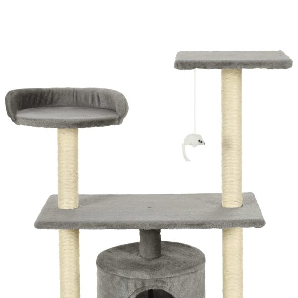 Árvore para gatos c/postes arranhadores sisal 95 cm cinzento - Image 4