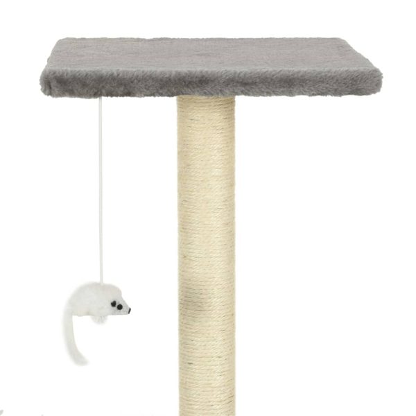 Árvore para gatos c/postes arranhadores sisal 95 cm cinzento - Image 6